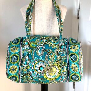Vera Bradley Turquoise Print Duffle Bag